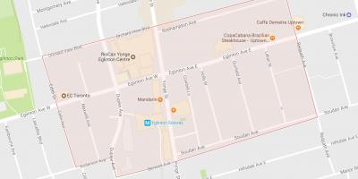 Карта yonge и eglinton районе Торонто