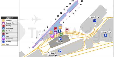 Карта аэропорт Буффало Ниагара 