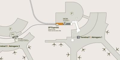 Карта железнодорожной станции аэропорт Пирсон 