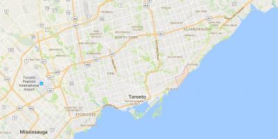 Карта березы обрыва район Торонто