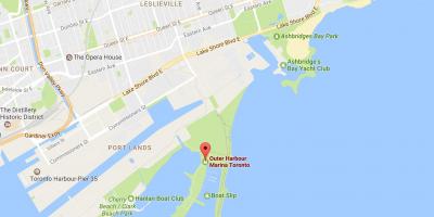 Карта Внешняя гавань Торонто