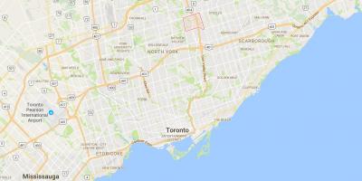 Карта Хиллкрест районе Торонто