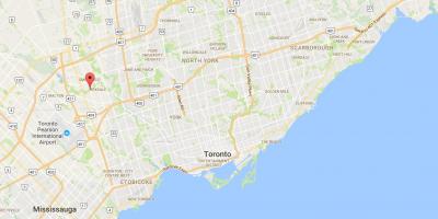 Карта Западного Хамбер-Clairville район Торонто