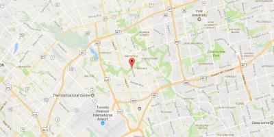 Карта Западного Хамбер-Clairville районе Торонто