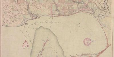 Карта земли-Йорк Торонто 1787-1884