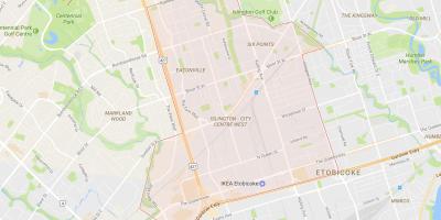 Карта Ислингтон-центре Западного района Торонто