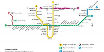 Карта Торонто TTC метро