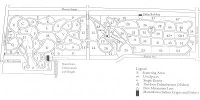 Карта Маунт-плезант кладбище