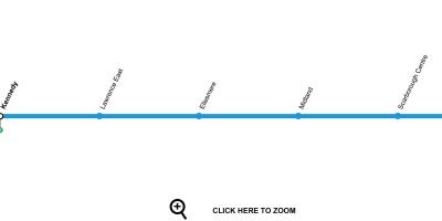 Карта Торонто линия метро 3 Скарборо РТ