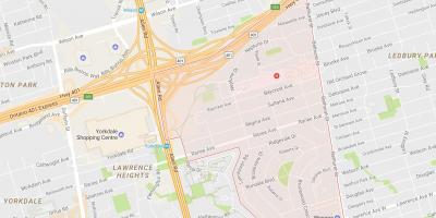 Карта Лоуренс районе усадьбы Торонто