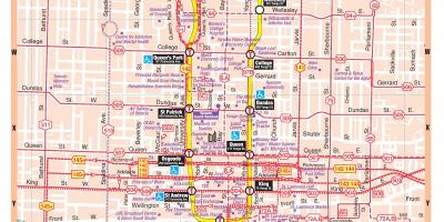 Карта станции метро города Торонто