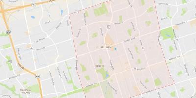 Карта Милликен районе Торонто