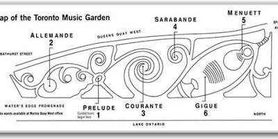 Карта Торонто музыкальный сад