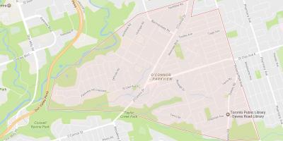 Карта О'Коннор–Парквью районе Торонто