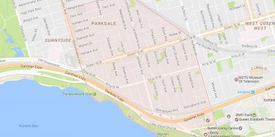 Карта Паркдейл районе Торонто