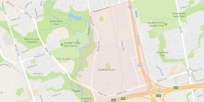 Карта Пельмо Парк – Humberlea районе Торонто
