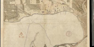 Карта земли в первые века Йорк Торонто 1787-1884