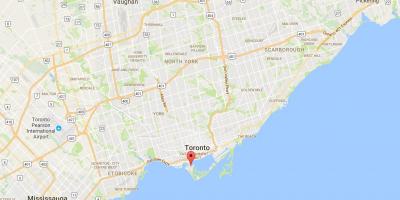 Карта район Торонто, район островов Торонто