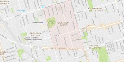Карта Дафферин Гроув районе Торонто