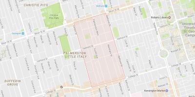 Карта Палмерстон районе Торонто