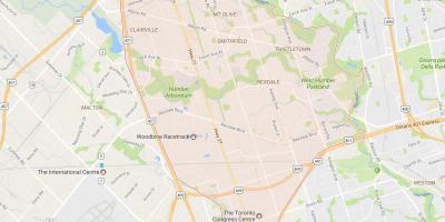 Карта Рексдэйле районе Торонто