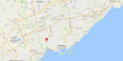 Карта перекрестка район Торонто