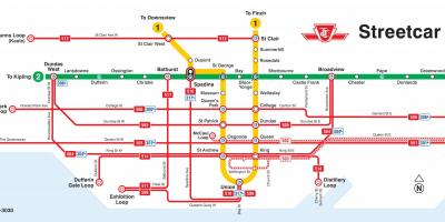 Карта Торонто трамвай