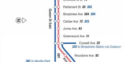 Карта трамвайную линию 502 downtowner можно
