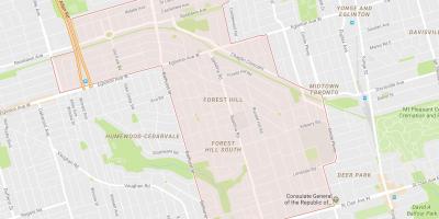 Карта Форест-Хилл районе Торонто