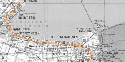 Карта Торонто шоссе королевы Елизаветы путь