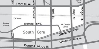Карта Южной ядра Торонто